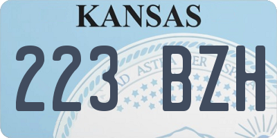 KS license plate 223BZH