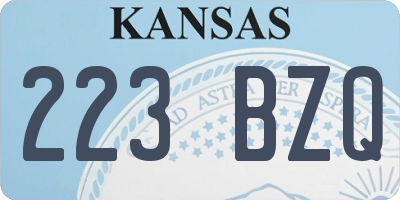 KS license plate 223BZQ