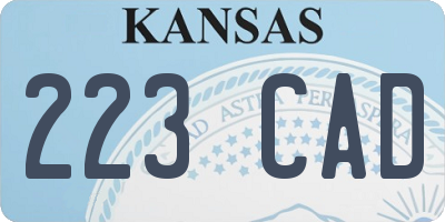 KS license plate 223CAD