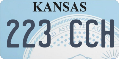 KS license plate 223CCH