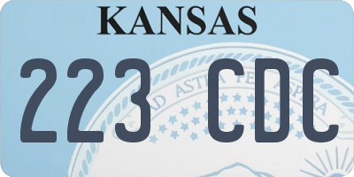 KS license plate 223CDC