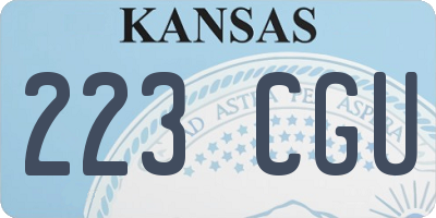 KS license plate 223CGU