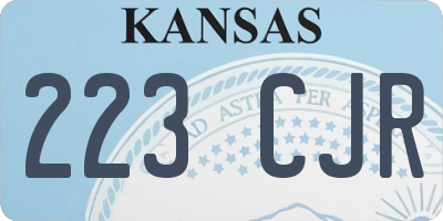 KS license plate 223CJR