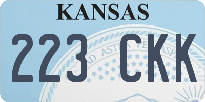 KS license plate 223CKK
