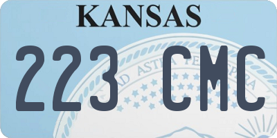 KS license plate 223CMC