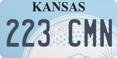 KS license plate 223CMN