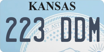 KS license plate 223DDM