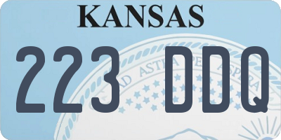 KS license plate 223DDQ