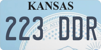 KS license plate 223DDR