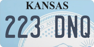 KS license plate 223DNQ