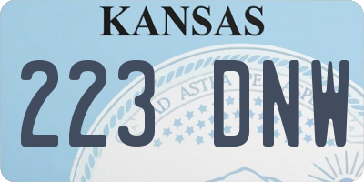 KS license plate 223DNW