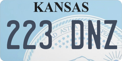 KS license plate 223DNZ