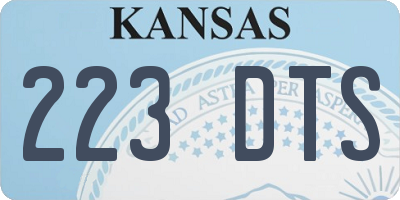 KS license plate 223DTS