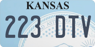 KS license plate 223DTV
