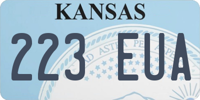KS license plate 223EUA