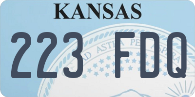 KS license plate 223FDQ