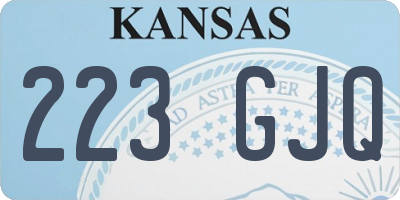 KS license plate 223GJQ