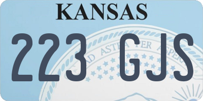 KS license plate 223GJS
