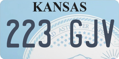 KS license plate 223GJV