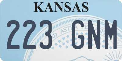 KS license plate 223GNM