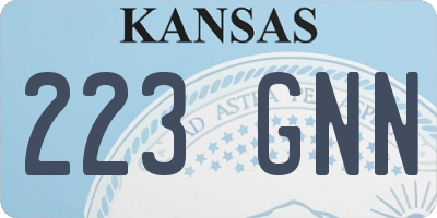 KS license plate 223GNN
