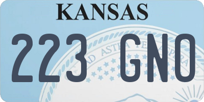 KS license plate 223GNO