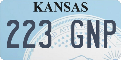 KS license plate 223GNP