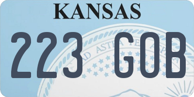 KS license plate 223GOB