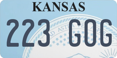 KS license plate 223GOG