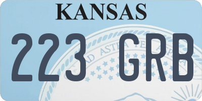 KS license plate 223GRB