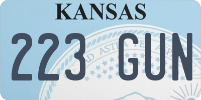 KS license plate 223GUN