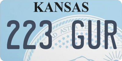 KS license plate 223GUR