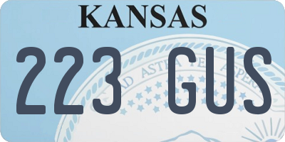 KS license plate 223GUS