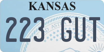KS license plate 223GUT