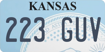 KS license plate 223GUV