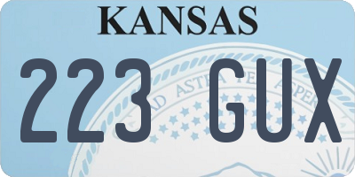 KS license plate 223GUX