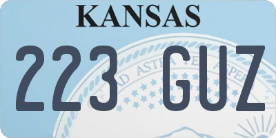 KS license plate 223GUZ