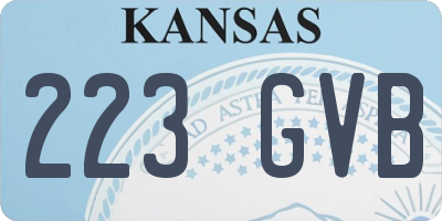 KS license plate 223GVB