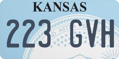 KS license plate 223GVH