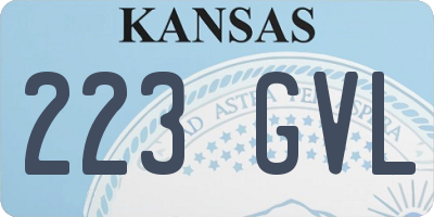 KS license plate 223GVL