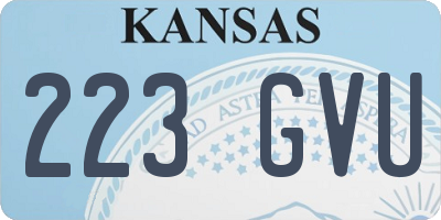 KS license plate 223GVU