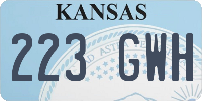 KS license plate 223GWH