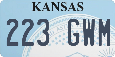 KS license plate 223GWM