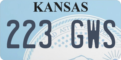 KS license plate 223GWS