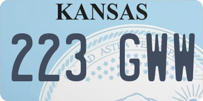 KS license plate 223GWW