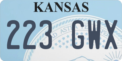 KS license plate 223GWX