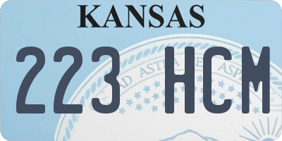 KS license plate 223HCM