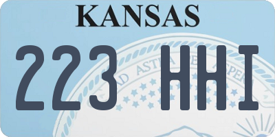 KS license plate 223HHI