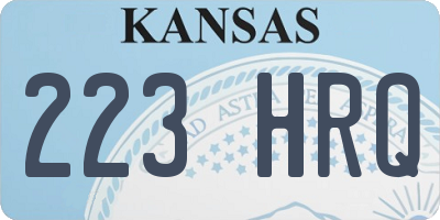 KS license plate 223HRQ