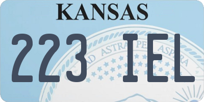 KS license plate 223IEL